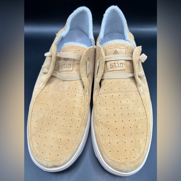 Stio Tan Suede Men's Loafers-Coltor Summer Low-Tumbleweed, Size:9 - Picture 3 of 7